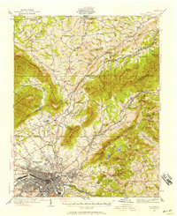 Download a high-resolution, GPS-compatible USGS topo map for Roanoke, VA (1958 edition)