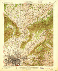 preview thumbnail of historical topo map of Roanoke, VA in 1933