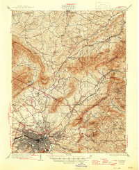 Download a high-resolution, GPS-compatible USGS topo map for Roanoke, VA (1945 edition)