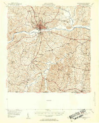 1953 Map of South Boston, VA, 1955 Print
