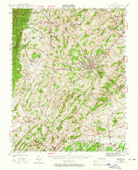 1944 Map of Staunton County, VA, 1966 Print
