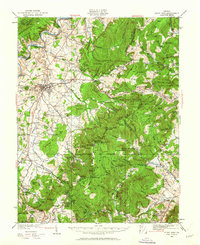 1929 Map of Luray, VA, 1962 Print