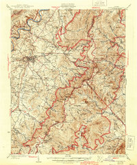 1933 Map of Luray, VA, 1944 Print