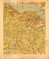 Download a high-resolution, GPS-compatible USGS topo map for Surry, VA (1919 edition)