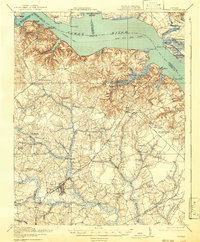 Download a high-resolution, GPS-compatible USGS topo map for Surry, VA (1942 edition)