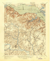 Download a high-resolution, GPS-compatible USGS topo map for Surry, VA (1945 edition)