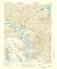 1917 Map of Toano, 1959 Print