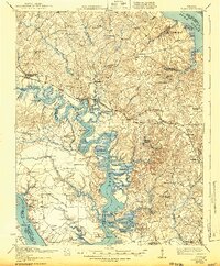 preview thumbnail of historical topo map of James City County, VA in 1918