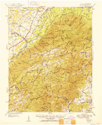 preview thumbnail of historical topo map of Augusta County, VA in 1951