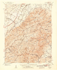 preview thumbnail of historical topo map of Augusta County, VA in 1951