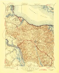 preview thumbnail of historical topo map of Westmoreland County, VA in 1932