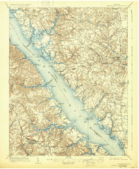 1906 Map of Williamsburg, 1931 Print