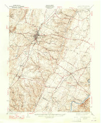 1942 Map of Winchester, 1965 Print