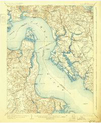 1907 Map of Yorktown, 1931 Print