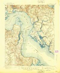 1907 Map of Yorktown, 1944 Print