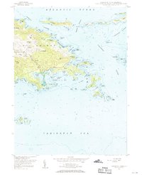 1954 Map of Eastern St. Thomas, 1970 Print