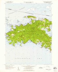Download a high-resolution, GPS-compatible USGS topo map for Western St John, VI (1959 edition)