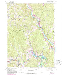 preview thumbnail of historical topo map of Quechee, VT in 1959