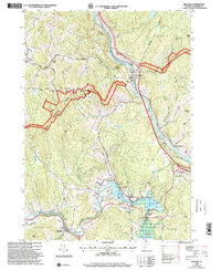 preview thumbnail of historical topo map of Quechee, VT in 1996
