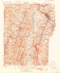 1924 Map of Barre, VT, 1951 Print