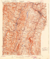 1924 Map of Barre, VT, 1943 Print