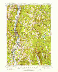 1927 Map of Bellows Falls, VT, 1957 Print