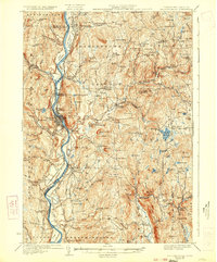 1930 Map of Bellows Falls, VT, 1933 Print