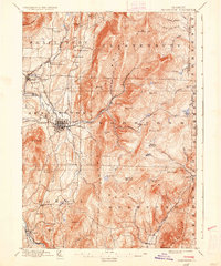 1898 Map of North Bennington, VT, 1936 Print