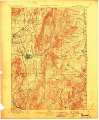 Download a high-resolution, GPS-compatible USGS topo map for Bennington, VT (1898 edition)