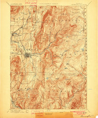 1898 Map of North Bennington, VT, 1901 Print