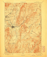1898 Map of North Bennington, VT, 1906 Print