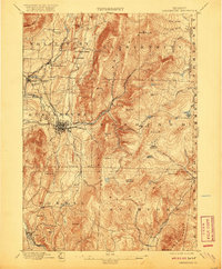 1898 Map of North Bennington, VT, 1920 Print
