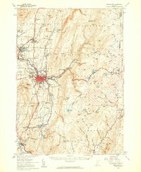 preview thumbnail of historical topo map of Bennington County, VT in 1954