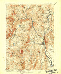 1893 Map of Algiers, VT, 1938 Print
