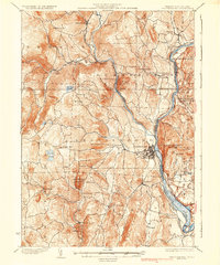 preview thumbnail of historical topo map of Windham County, VT in 1935