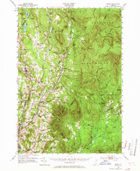1951 Map of East Burke, VT, 1966 Print