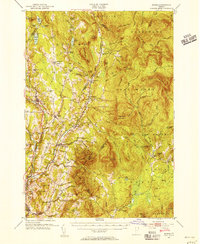 1951 Map of East Burke, VT, 1956 Print