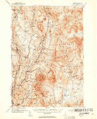 1951 Map of East Burke, VT, 1953 Print