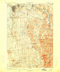1906 Map of Burlington, VT, 1914 Print