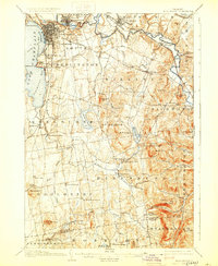 1906 Map of Burlington, VT, 1929 Print
