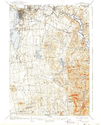 1906 Map of Burlington, VT, 1943 Print