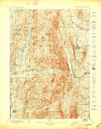 1897 Map of Castleton Four Corners, VT