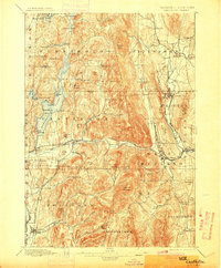 1897 Map of Castleton Four Corners, VT, 1900 Print