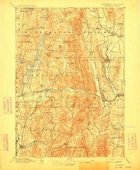 1897 Map of Castleton Four Corners, VT, 1912 Print