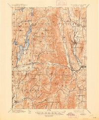 1897 Map of Castleton Four Corners, VT, 1948 Print