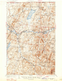 1924 Map of Bakersfield, VT, 1947 Print