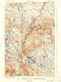 1926 Map of Island Pond, 1936 Print