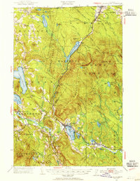1953 Map of Island Pond, VT, 1954 Print