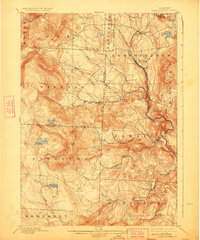 1899 Map of Londonderry, VT, 1924 Print