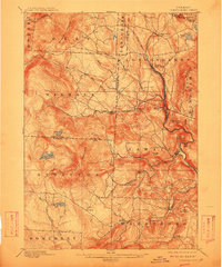 1899 Map of Londonderry, VT, 1912 Print